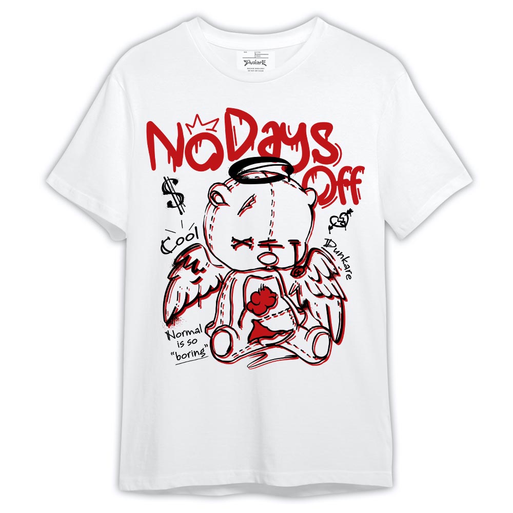 Dunkare Shirt No Days Off, 4 Bred Reimagined T-Shirt, To Match Sneaker Bred Reimagined 4s Graphic Tee 1504 LTRP