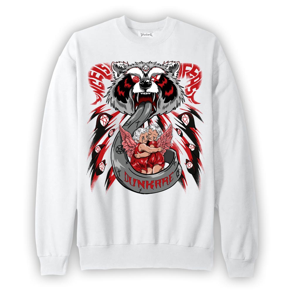Dunkare Sweatshirt Angels Feast Raccoon, 4 Bred Reimagined, To Match Sneaker Bred Reimagined 4s 1204 DNY