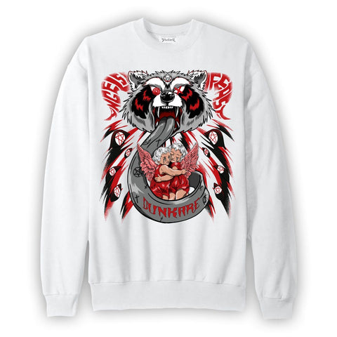 Dunkare Sweatshirt Angels Feast Raccoon, 4 Bred Reimagined, To Match Sneaker Bred Reimagined 4s 1204 DNY