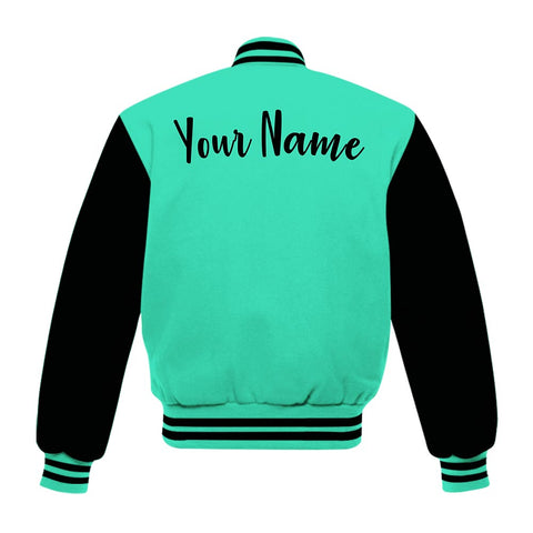 Dunkare Varsity Streetwear Custom Name God Blessed Drip, 3 Green Glow T-Shirt, Sneaker Black Green Glow 3s Baseball Varsity Jacket 1704 NCT
