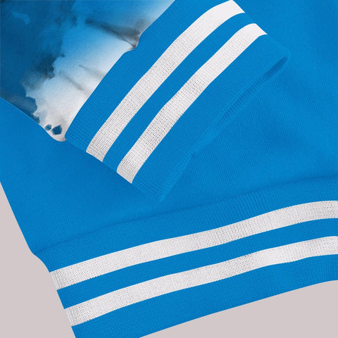 Dunkare Varsity Streetwear God Blessed Drip Tie Dye, 4 Military Blue T-Shirt, To Sneaker Military Blue 4s Baseball Varsity Jacket 1704 NCT