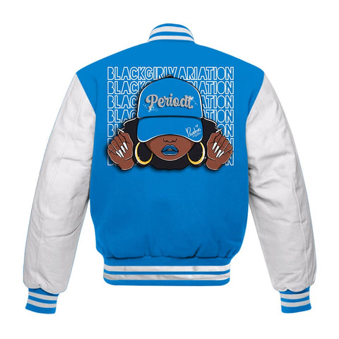 Dunkare Varsity Streetwear Custom Name Black Girl, 4 Military Blue T-Shirt, Sneaker Military Blue 4s Baseball Varsity Jacket 1604 NCT