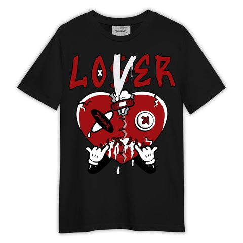 Dunkare T-Shirt Loser Lover Drip Heart, 12 Red Taxi T-Shirt, To Match Sneaker Red Taxi 12s 2304 NCT