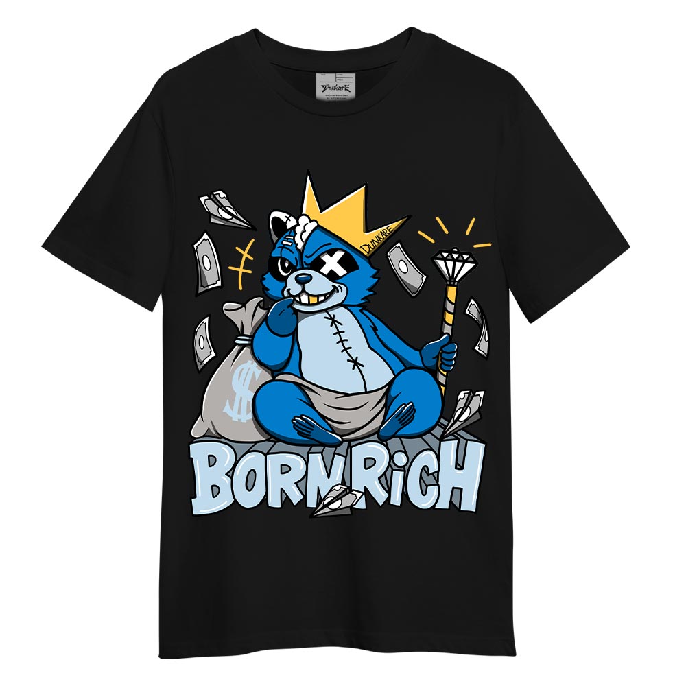 Dunkare T-Shirt Born Rich Raccoon, 4 Military Blue T-Shirt To Match Sneaker 2404 DNY