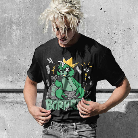 Dunkare T-Shirt Born Rich Raccoon, 3 Green Glow T-Shirt To Match Sneaker 2404 DNY