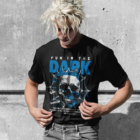 Dunkare Shirt Fun In The Dark, 9 Powder Blue T-Shirt, To Match Sneaker Powder Blue 9s Graphic Tee 2404 LTRP