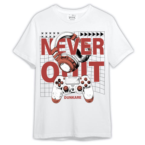 Dunkare Shirt Never Quit Game Play, 13 Dune Red T-Shirt, To Match Sneaker Dune Red 13s Graphic Tee 2404 LTRP