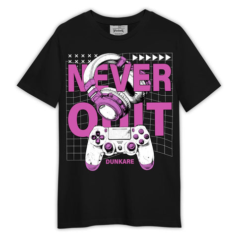 Dunkare Shirt Never Quit Game Play, 4 Hyper Violet T-Shirt, To Match Sneaker Hyper Violet 4s Graphic Tee 2404 LTRP