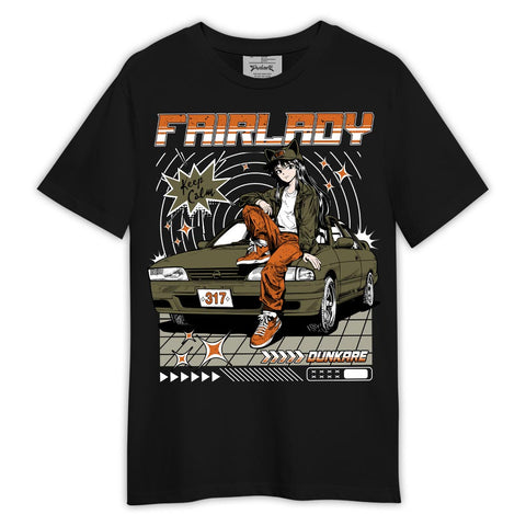 Dunkare Shirt Keep Calm Fairlady, 5 Olive T-Shirt, To Match Sneaker Olive 5s Graphic Tee 2404 LTRP