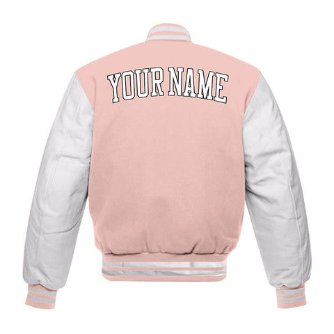 Dunkare Varsity Jacket Custom Name Rag 2 Riches, 11 Low Legend Pink Varsity Jacket, To Match Sneaker Legend Pink 11s 2504 NCT