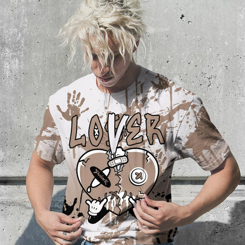 Dunkare T-Shirt Loser Lover Drip Heart, 1 High OG Latte T-Shirt, To Match Sneaker OG Latte 1s 2504 NCT