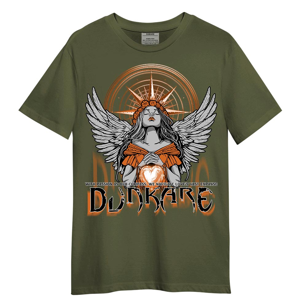 Dunkare Shirt Olive Love Compass, 5 Olive T-Shirt, To Match Sneaker Olive 5s, T-shirt 2703 NCMD