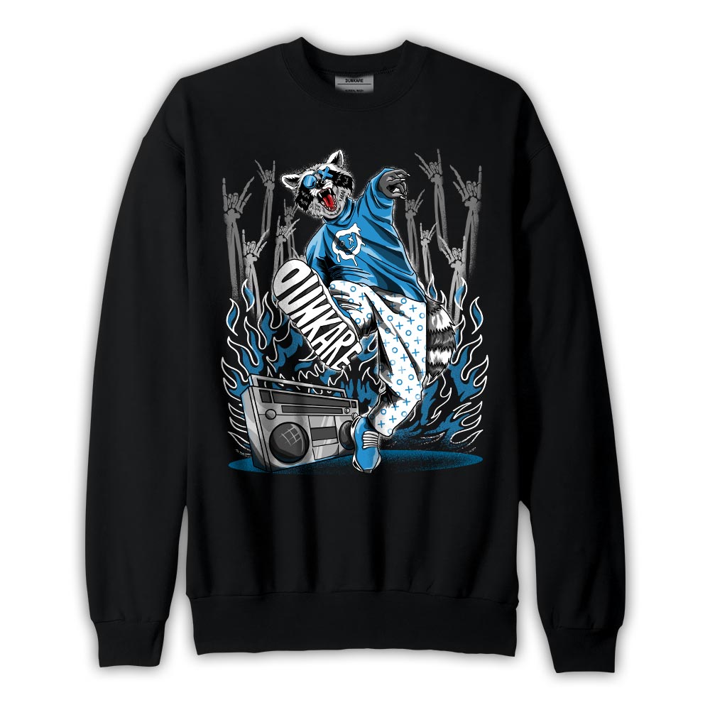 Dunkare Sweatshirt Hip Hop Raccoon, 9 Powder Blue, To Match Sneaker Powder Blue 9s 2203 DNY