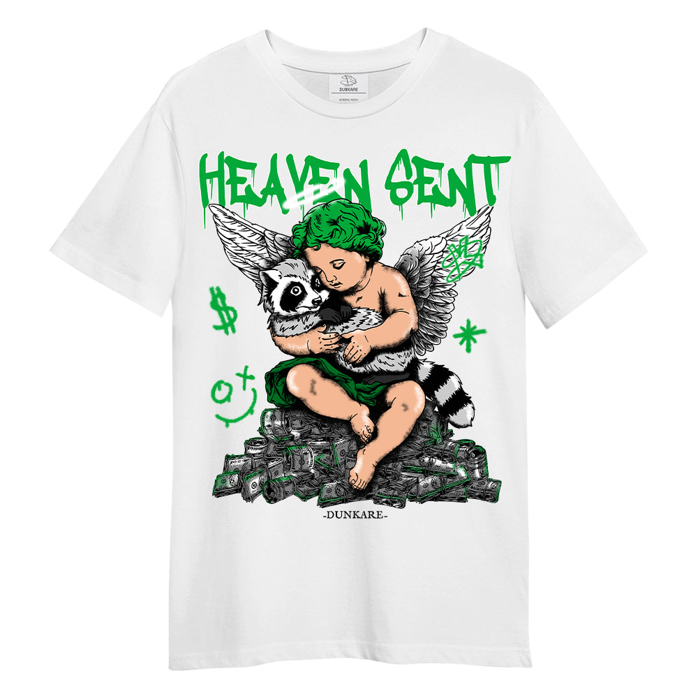 Heaven Sent Raccoon Dunkare Shirt Lucky Green, To Match Sneaker Lucky Green 5s Hoodie, Sweatshirt 2902NY