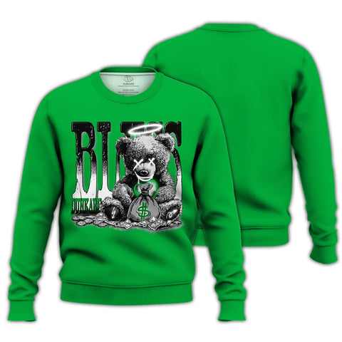 Bear Bless Monney Dunkare Shirt, 5 Lucky Green T-Shirt, To Match Sneaker Lucky Green 5s Hoodie, Bomber, Sweatshirt 0703 HDT