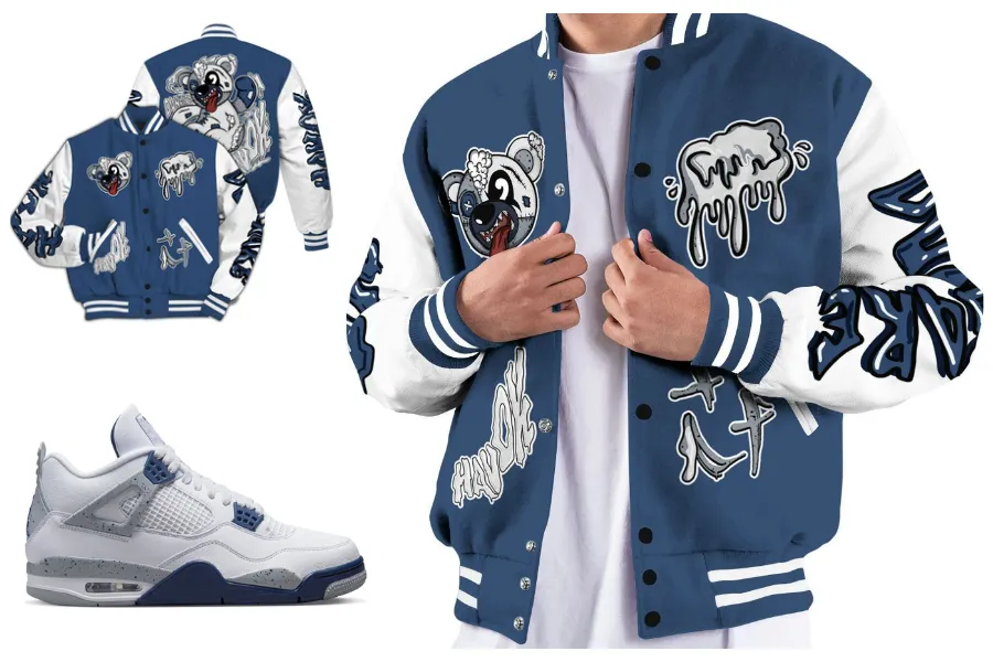 Havok Bear All Over Print Letterman Jackets
