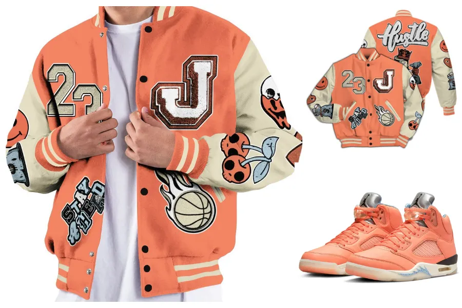 Hustles Money Number 23 All Over Print Letterman Jackets