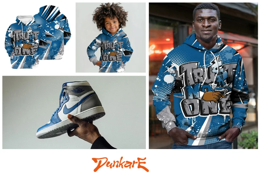 Poly Trust No One Dripping All Over Print Unisex Hoodie