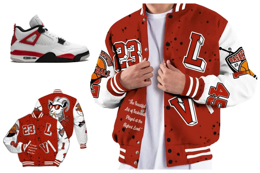 The GOAT Got Em Streetwear All Over Print Letterman Jackets