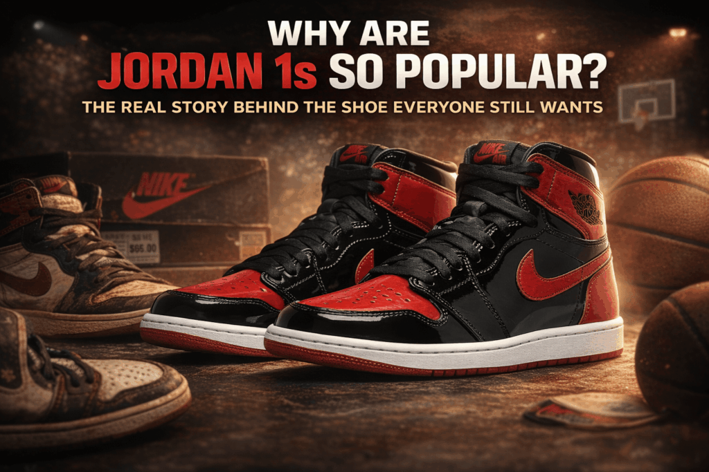 Original Air Jordan 1 Bred colorway from 1985 — the black-and-red shoe that launched an empire