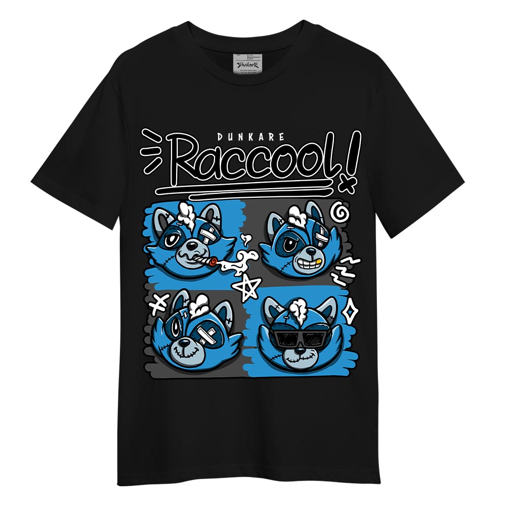 Dunkare T-Shirt Raccool Raccoon, 9 Powder Blue T-Shirt To Match Sneaker 2404 DNY