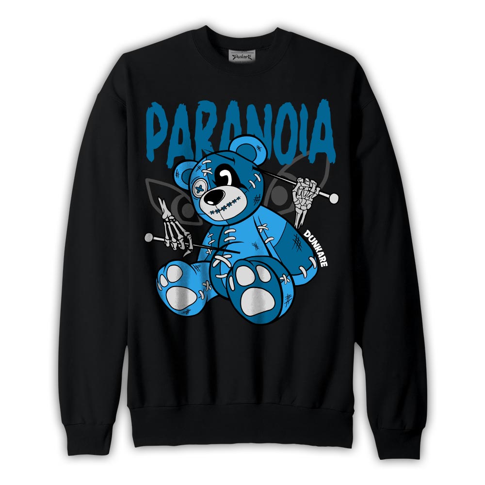 Dunkare Sweatshirt Paranoia Bear, 9 Powder Blue Sweatshirt To Match Sneaker 2704 NCMD