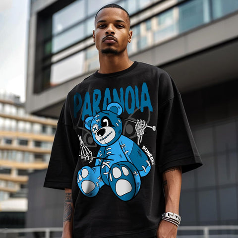 Dunkare T-shirt Paranoia Bear, 9 Powder Blue T-shirt To Match Sneaker 2704 NCMD