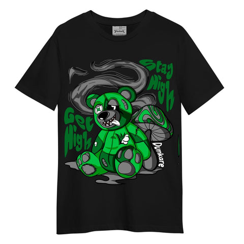 Dunkare T-shirt Get High Bear, 5 Lucky Green T-shirt To Match Sneaker 2504 NCMD