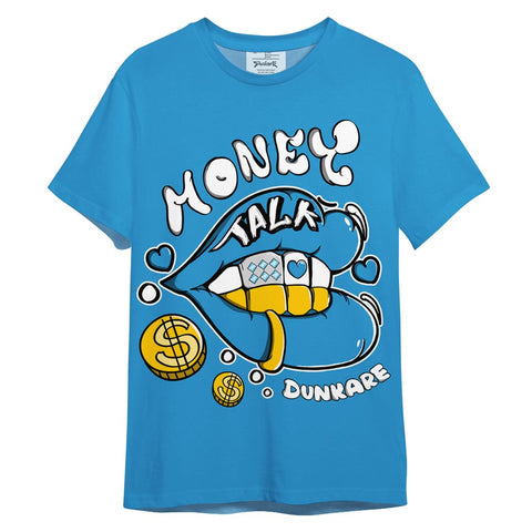 Dunkare Powder Blue 9s Shirt, Lips Money Talk Shirt 3D Graphic Outfit 0705 LGH