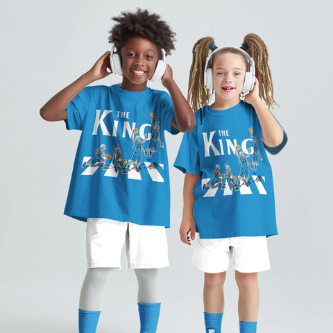 Dunkare Powder Blue 9s Shirt, The King Basketball Shirt 3D Graphic Outfit 0705 TCD