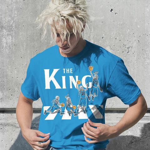 Dunkare Powder Blue 9s Shirt, The King Basketball Shirt 3D Graphic Outfit 0705 TCD