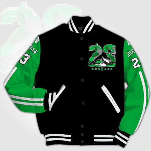 Dunkare Shirt Custom 23 Match Lucky Green 5s Tee, AJ 5 Lucky Green Baseball Varsity Jacket, Tanktop, Shorts, T-Shirt THD 160224